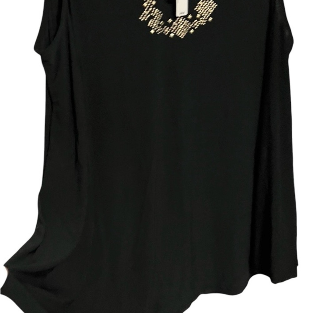 New Directions Black Sleeveless Top | 1X | NWT - Picture 3 of 7